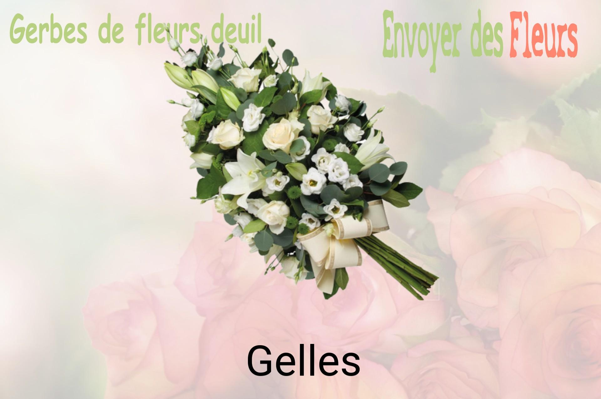 Gerbe de fleurs de deuil livrée à Gelles